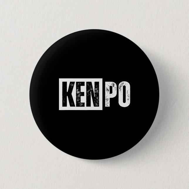 Kenpo Karate Distress Knapp (Framsida)