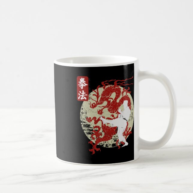 Kenpo Karate Dragon Symbol Kaffemugg (Höger)