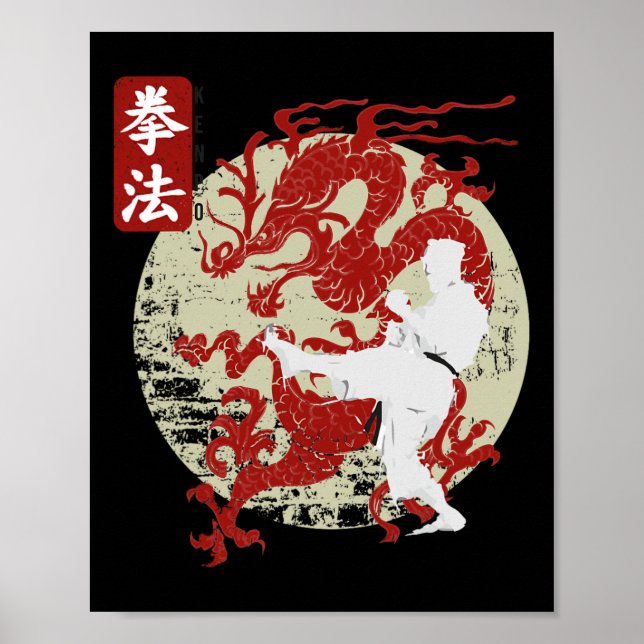 Kenpo Karate Dragon Symbol Poster (Framsidan)
