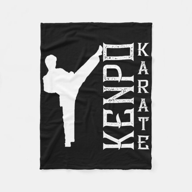 Kenpo Karate Japan Defence Fighter Coach Martial A Fleecefilt (Framsidan)
