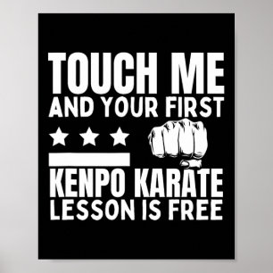 Kenpo Karate Lesson for Free Coach Funny American Poster