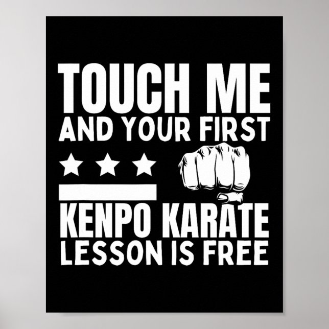 Kenpo Karate Lesson for Free Coach Funny American Poster (Framsidan)