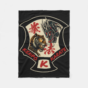 Kenpo Karate Martial Art Self Defence Tiger Dragon Fleecefilt
