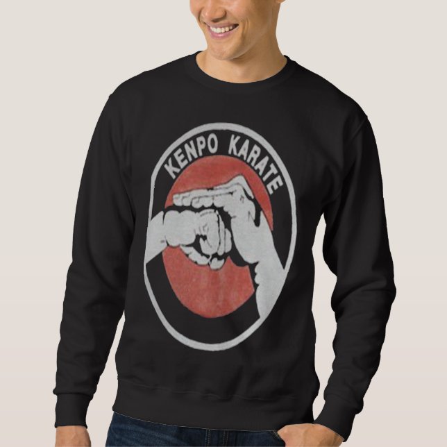Kenpo Karate Martial Arts Anpassningsbar Gift Lång Ärmad Tröja (Framsida)