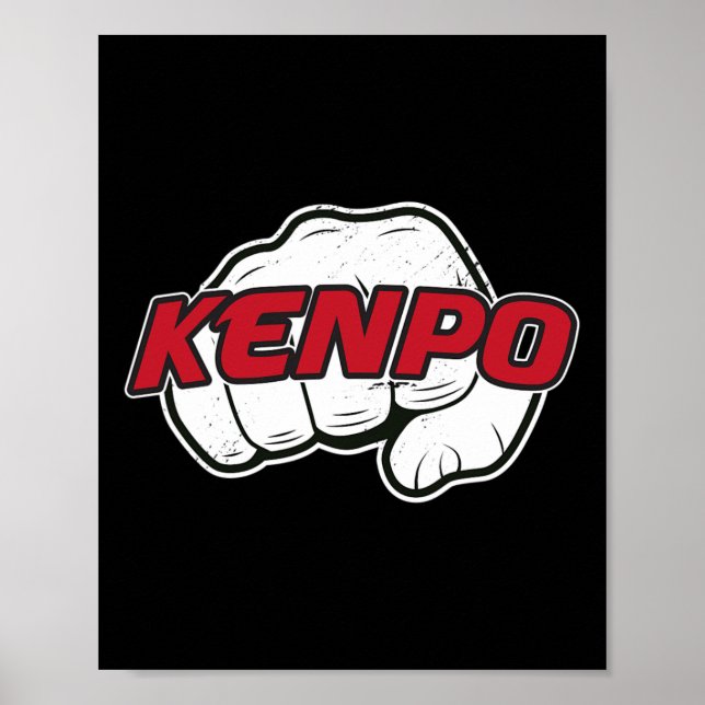 Kenpo Karate Martial Arts Self Defense Fist Poster (Framsidan)