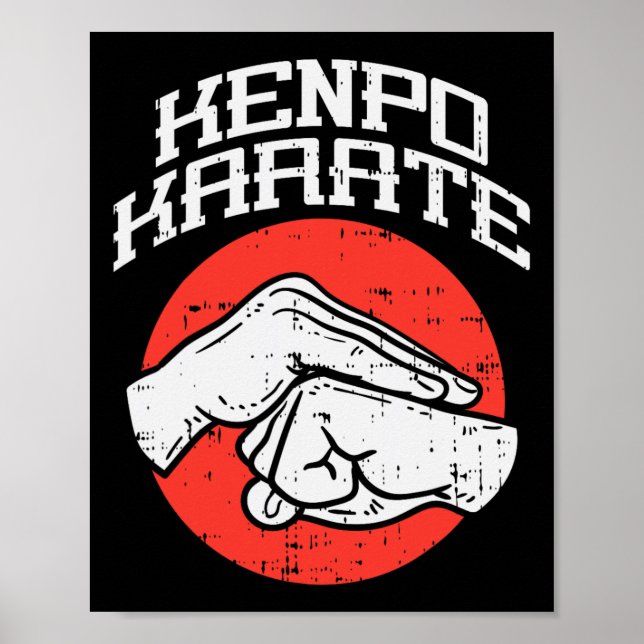 Kenpo Karate Salutation Kempo Martial Arts Manar W Poster (Framsidan)