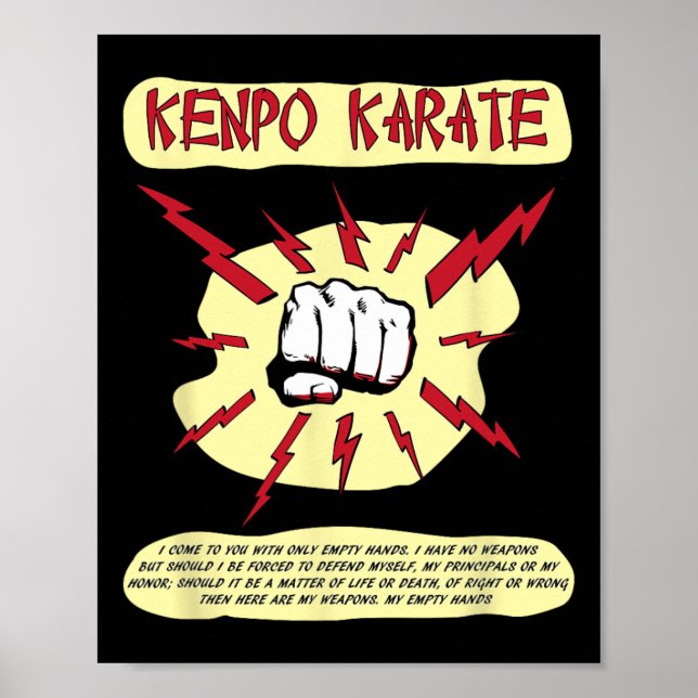 Kenpo Karate Self Defence Martial Arts Poster (Framsidan)