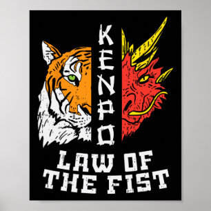 Kenpo Law of Fist Tiger Dragon Kempo Karate Manar Poster