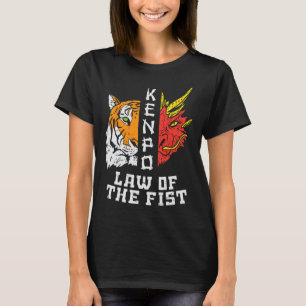 Kenpo Law of Fist Tiger Dragon Kempo Karate Manar T Shirt