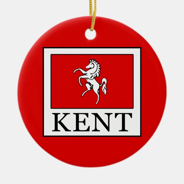 Kent County England Julgransprydnad Keramik (Framsidan)