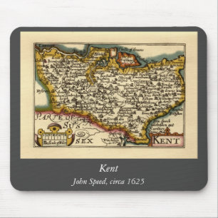 Kent County England Old Antiquarian John Speed Kar Musmatta