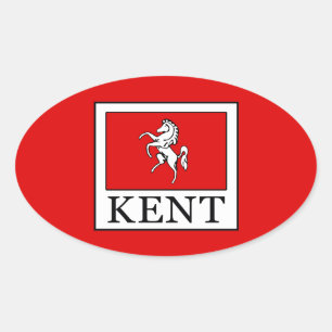 Kent County England Ovalt Klistermärke