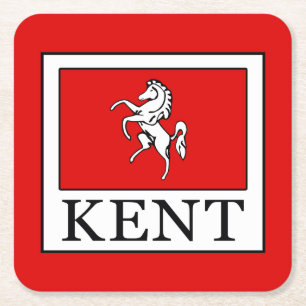 Kent County England Underlägg Papper Kvadrat