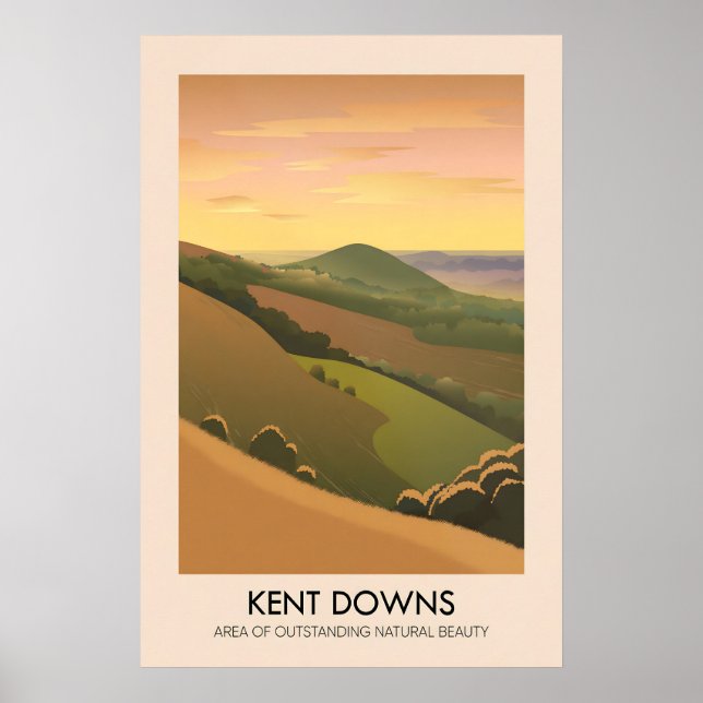 Kent Downs AONB Resposter Poster (Framsidan)
