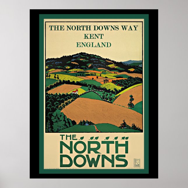 Kent, England, North Downs, Poster (Framsidan)