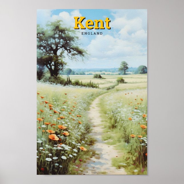 Kent England Vintage resor Poster (Framsidan)