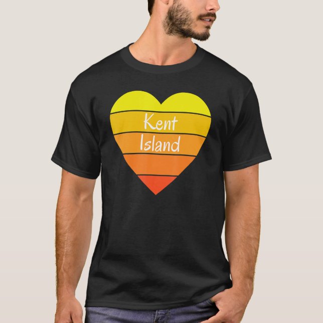 Kent Island Clothing Company Heart Kent Island T Shirt (Framsida)