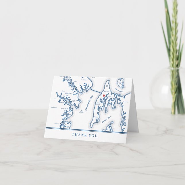 Kent Island Destination Wedding Photo Tack Kort (Framsida)