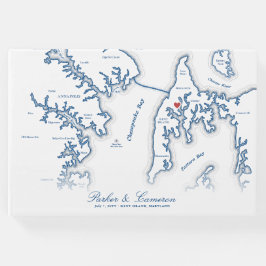 Kent Island Maryland Karta Destination Wedding Gästböcker