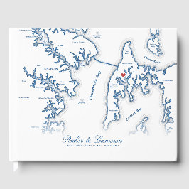 Kent Island Maryland Karta Destination Wedding Gästböcker
