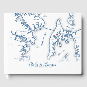 Kent Island Maryland Karta Destination Wedding Gästböcker