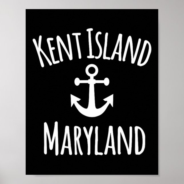 Kent Island Maryland Nautical Coastal Boating Sail Poster (Framsidan)