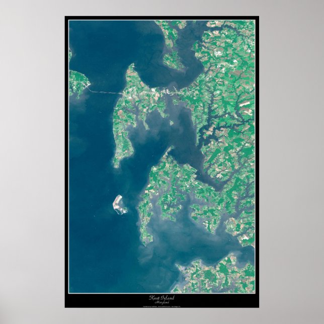 Kent Island, Maryland-satellit poster (Framsidan)