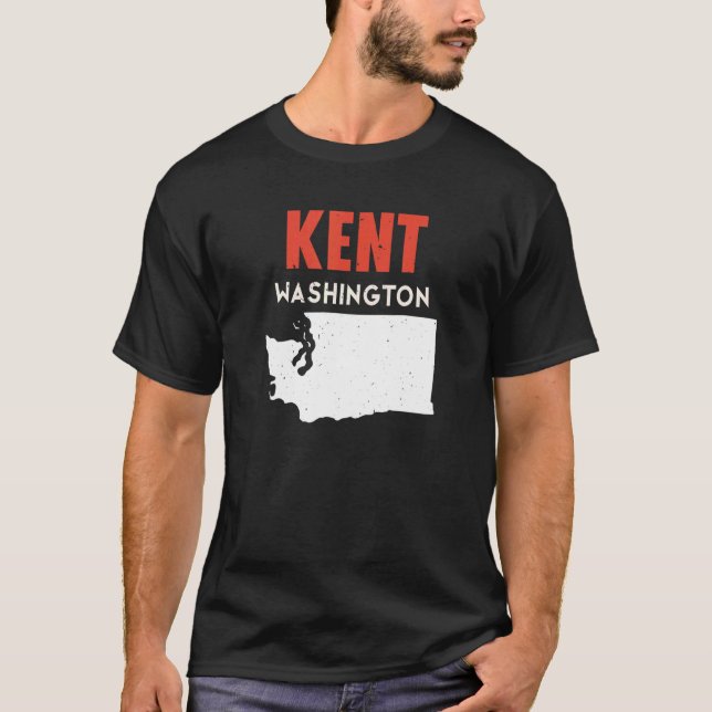 Kent Washington USA State America Travel Washingto T Shirt (Framsida)