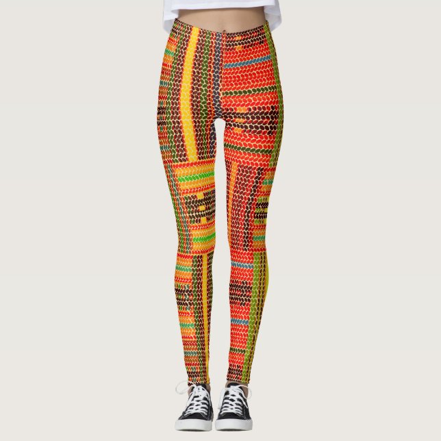 kente african print leggings (Framsida)