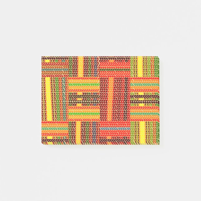 kente african print post-it block (Framsida)