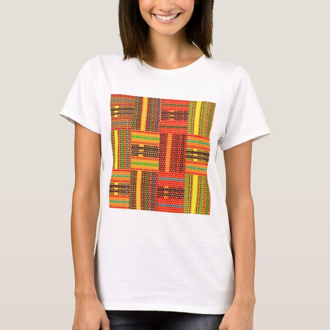 kente african print t shirt (Framsida)