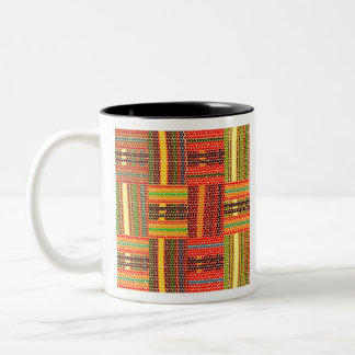 kente african print Två-Tonad mugg