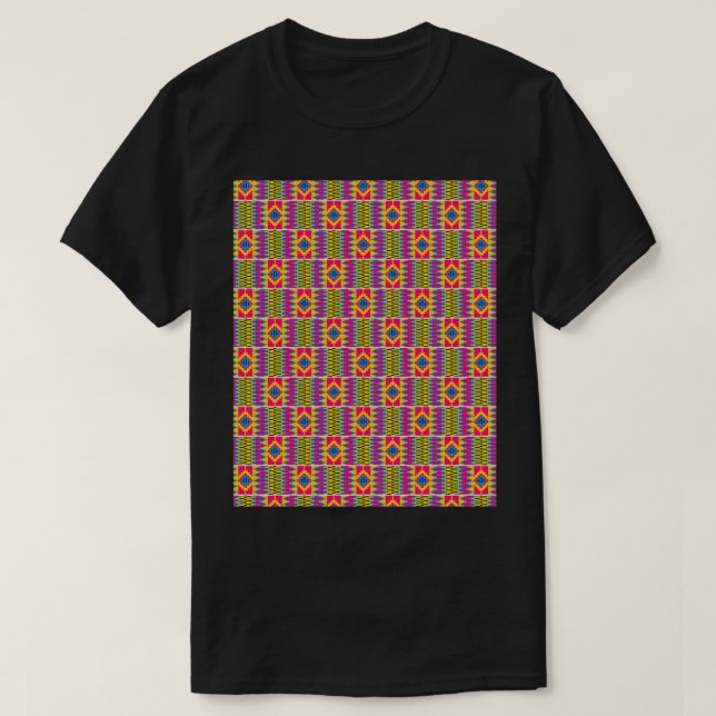 Kente Afrika Mönster Graphic 1 T Shirt (Design framsida)