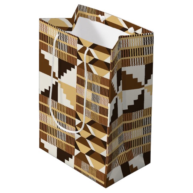 Kente Block - Dämpad Ocker (Framsidan Vinklad)