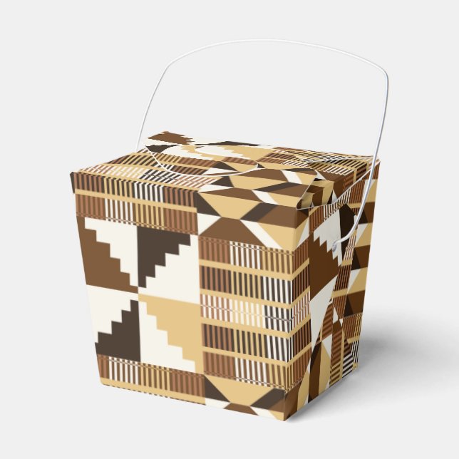 Kente Block - Dämpad Ocker Presentaskar (Framsidan Sidan)