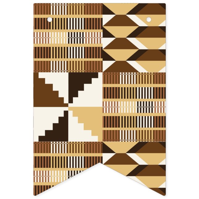 Kente Block - Dämpad Ocker Vimplar (Första flaggan)