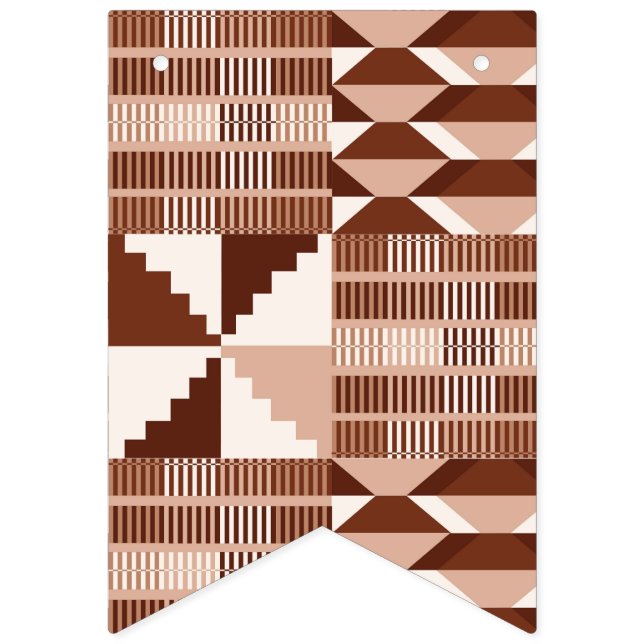 Kente Block - Lera Terrakotta Vimplar (Första flaggan)