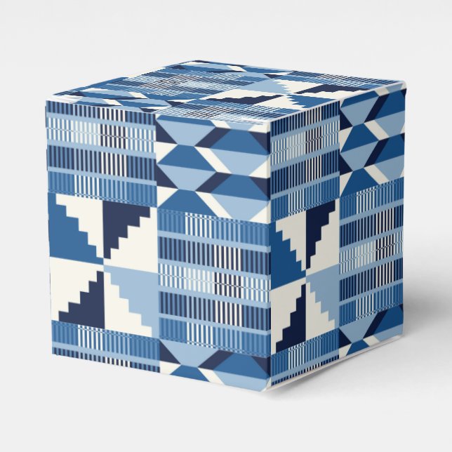 Kente Block - Mjuk Indigo Presentaskar (Framsidan Sidan)
