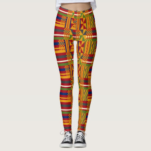 Kente Ethnic Mönster - Vibrant African Textile Leggings