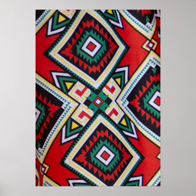 Kente Geometric Tapestry Poster (Framsidan)