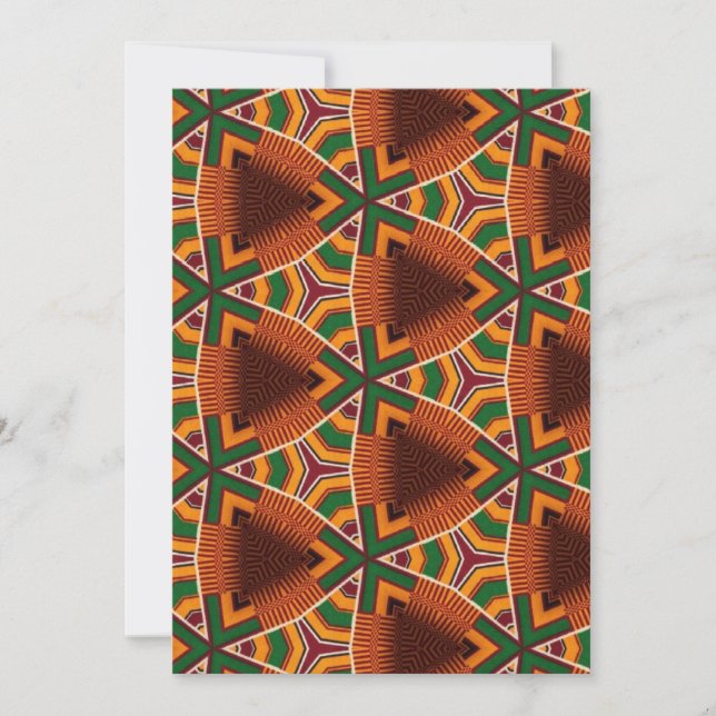 Kente Geometrics Afrocentric Inbjudningar (Framsida)
