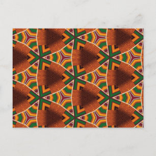 Kente Geometrics Kwanza 2023 Afrocentric Vykort