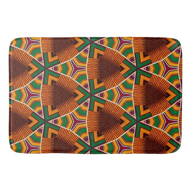 Kente Geometrics Kwanza Afrocentric Badrumsmatta (Framsidan)