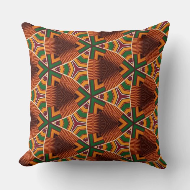 Kente Geometrics Kwanza Afrocentric Kudde (Framsida)