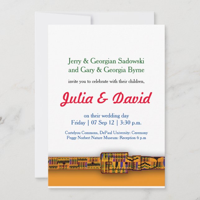 Kente Invitations Series 2. Inbjudningar (Framsida)