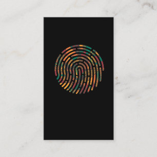 Kente Mönster African Ghana Fingerprint nwentoma Visitkort
