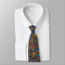 Kente-mönster i 8-bitarsstil, slips