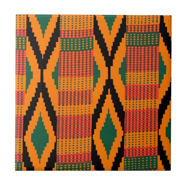 Kente mönster kakelplatta (Framsidan)