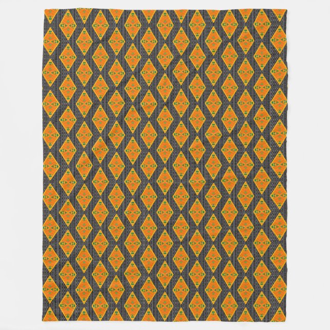 Kente Mudcloth Diamonds Fleece Blanket (Framsidan)