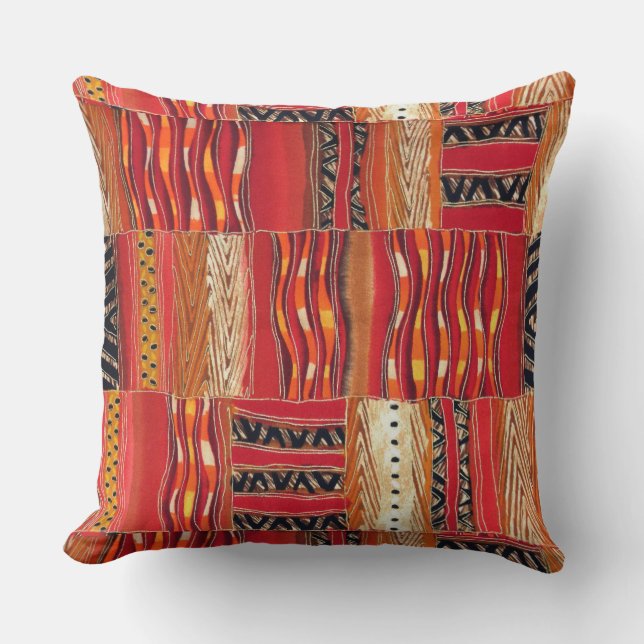 Kente Sunrise Kudde (Framsida)